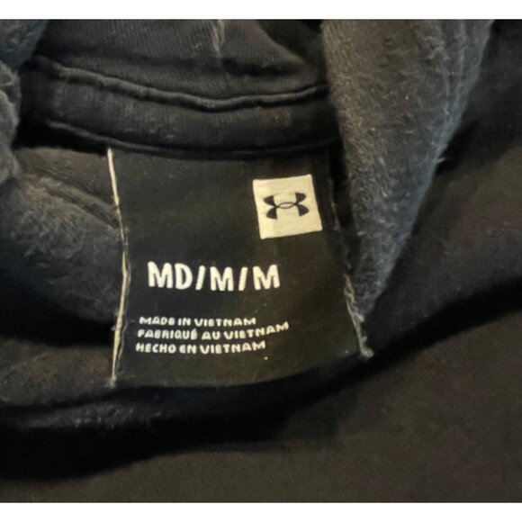 Under Armour Black Hoodie Pullover Sweatshirt Mens Size Medium - Picture 3 of 13